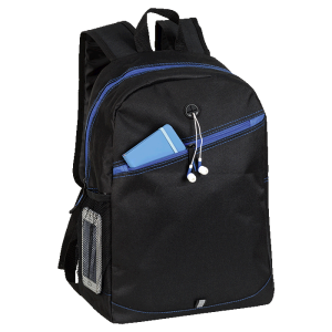 BB0205 - Backpack With Contrast Colour Diagonal Zip