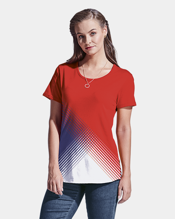 Ladies Crew Neck T-shirt Custom Design